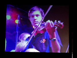 Lachlan Green on the big screen at the 2008 National Folk Festival